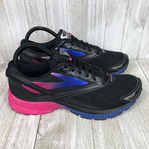 Brooks Launch 4 Running Shoes Black Blue Pink Sz 9